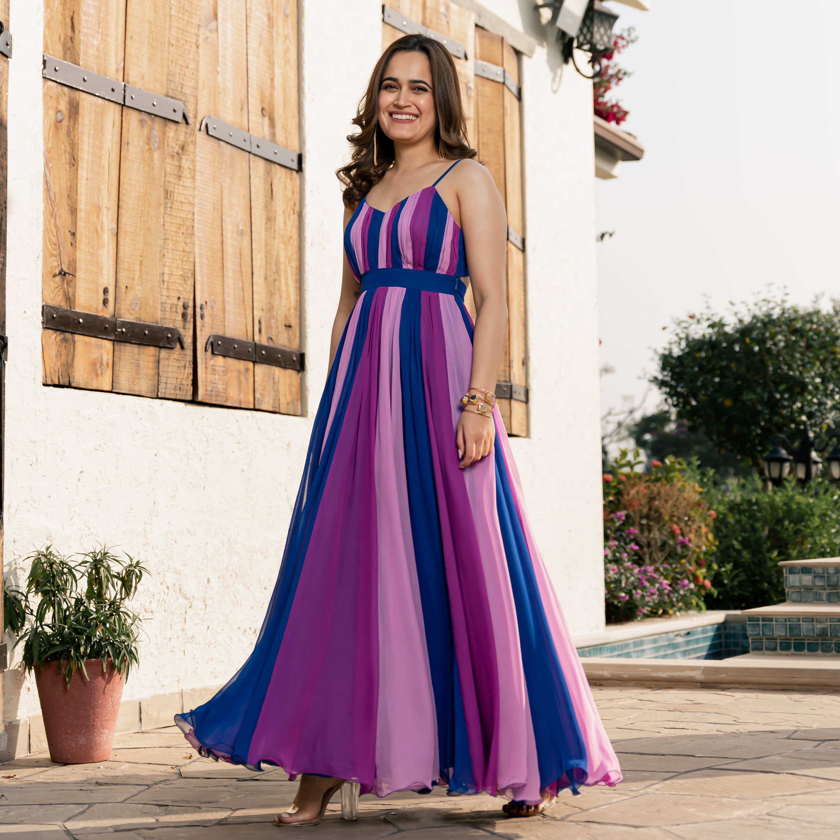 Blossom Burst Backless Dress