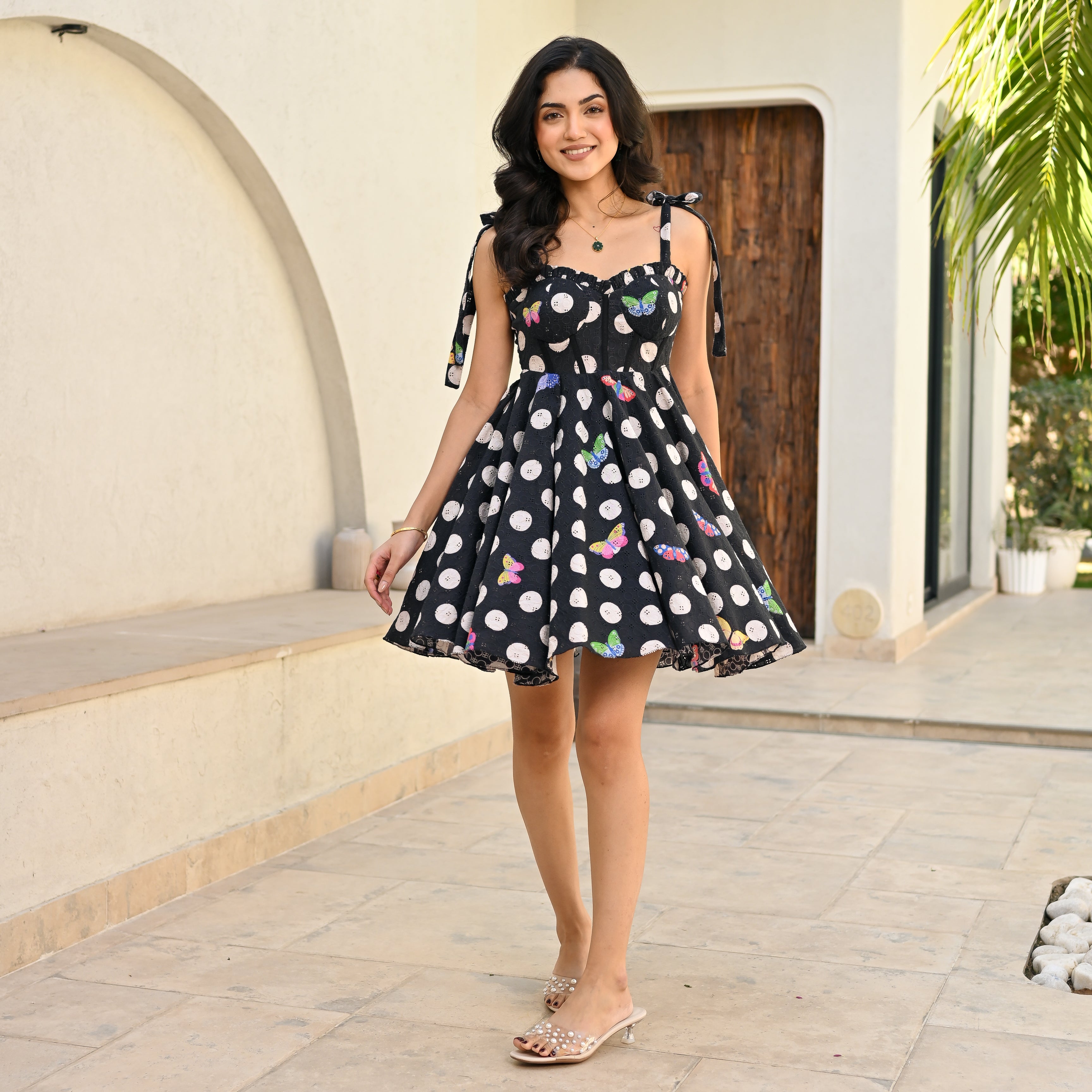 Flutter Spot Short Dress