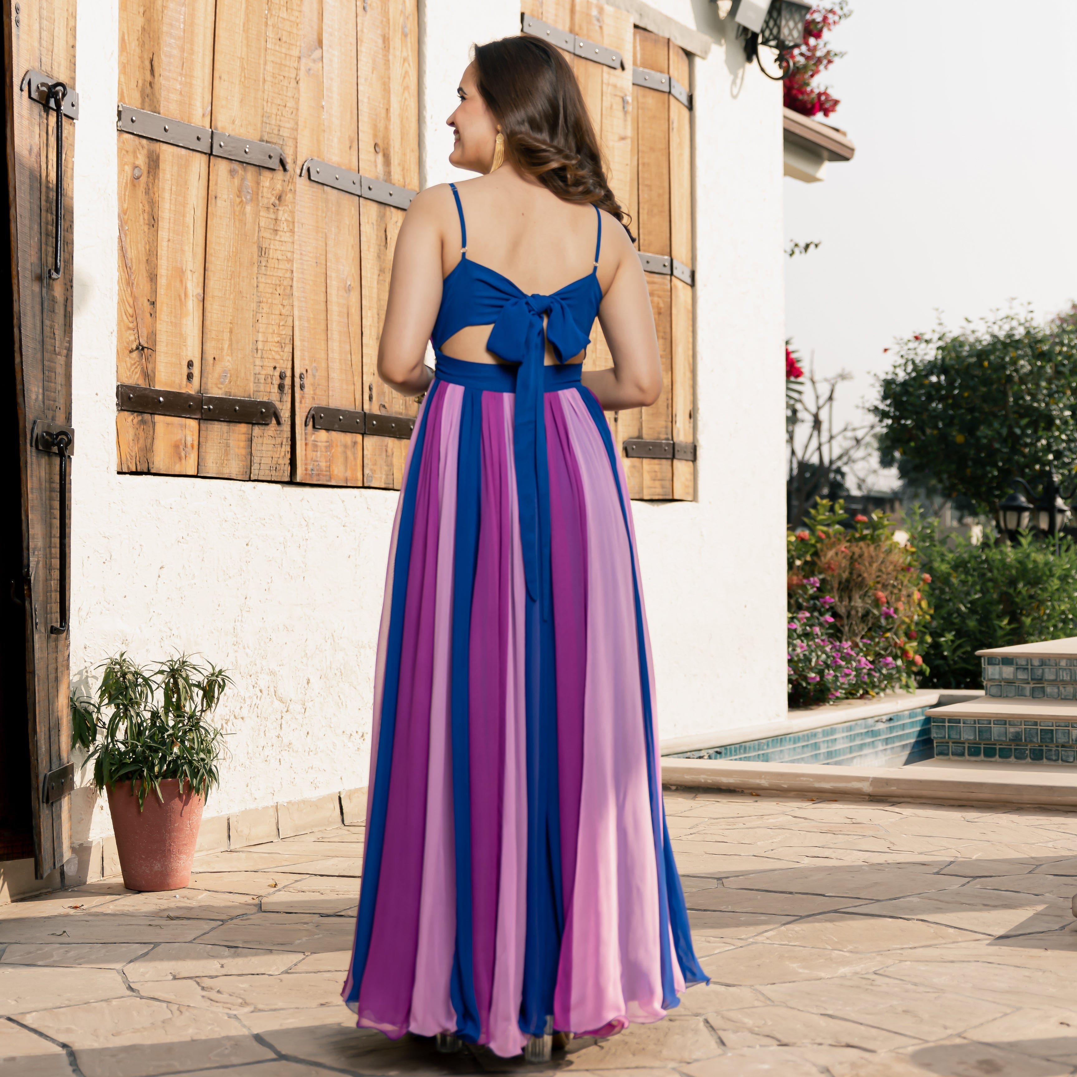 Blossom Burst Backless Dress