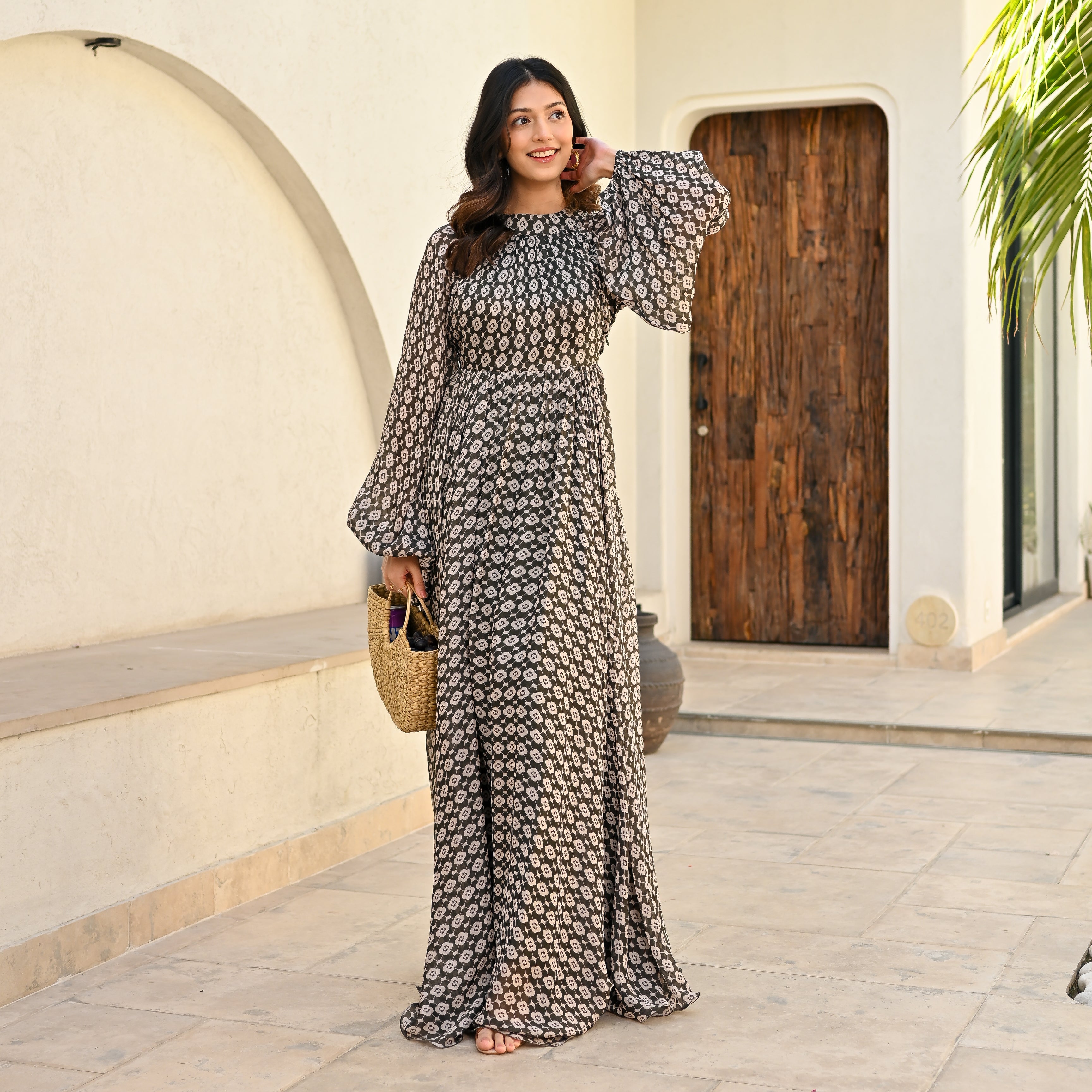 Mosaic Empire Long Dress