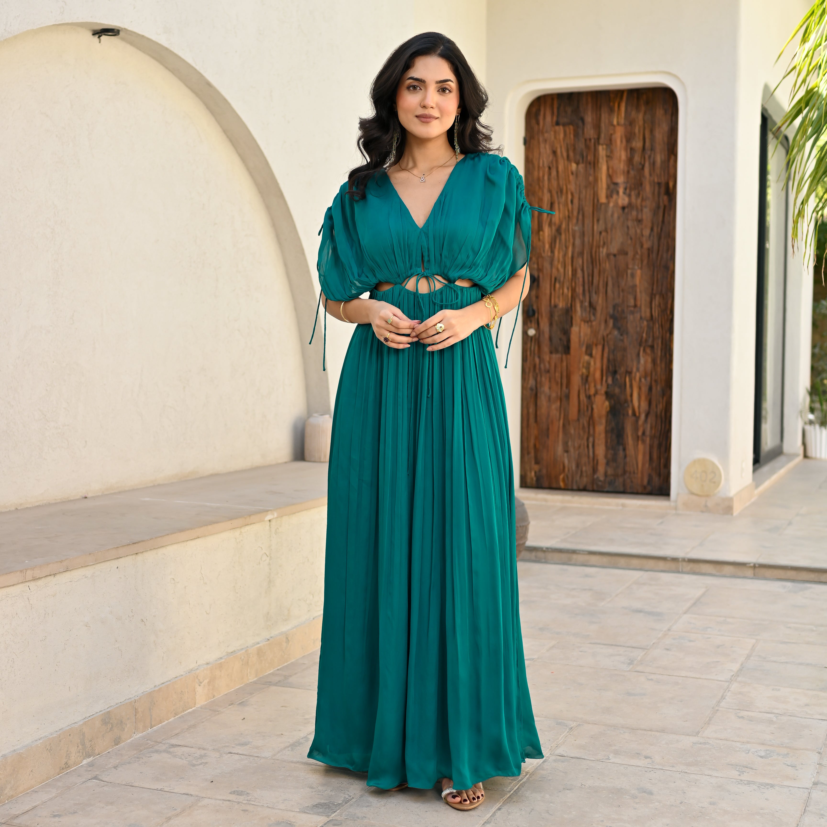 Tranquil Teal Long Dress