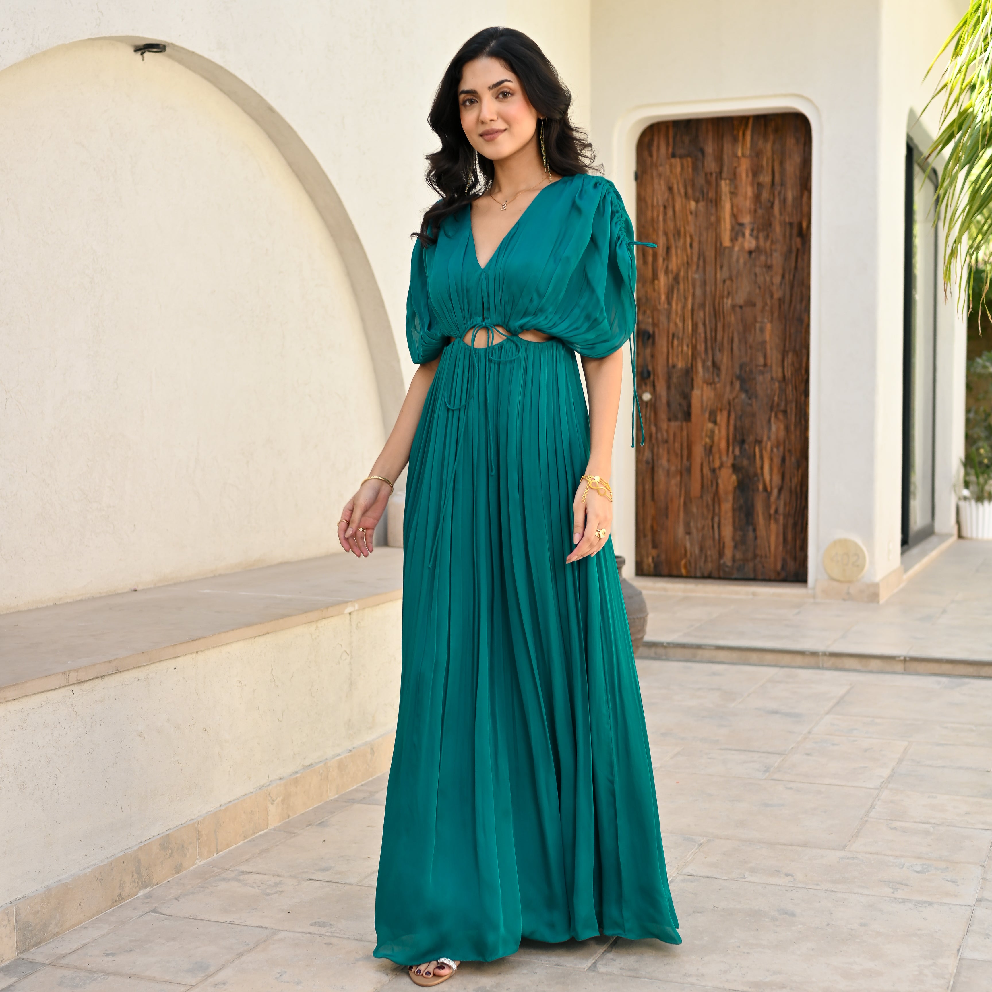Tranquil Teal Long Dress