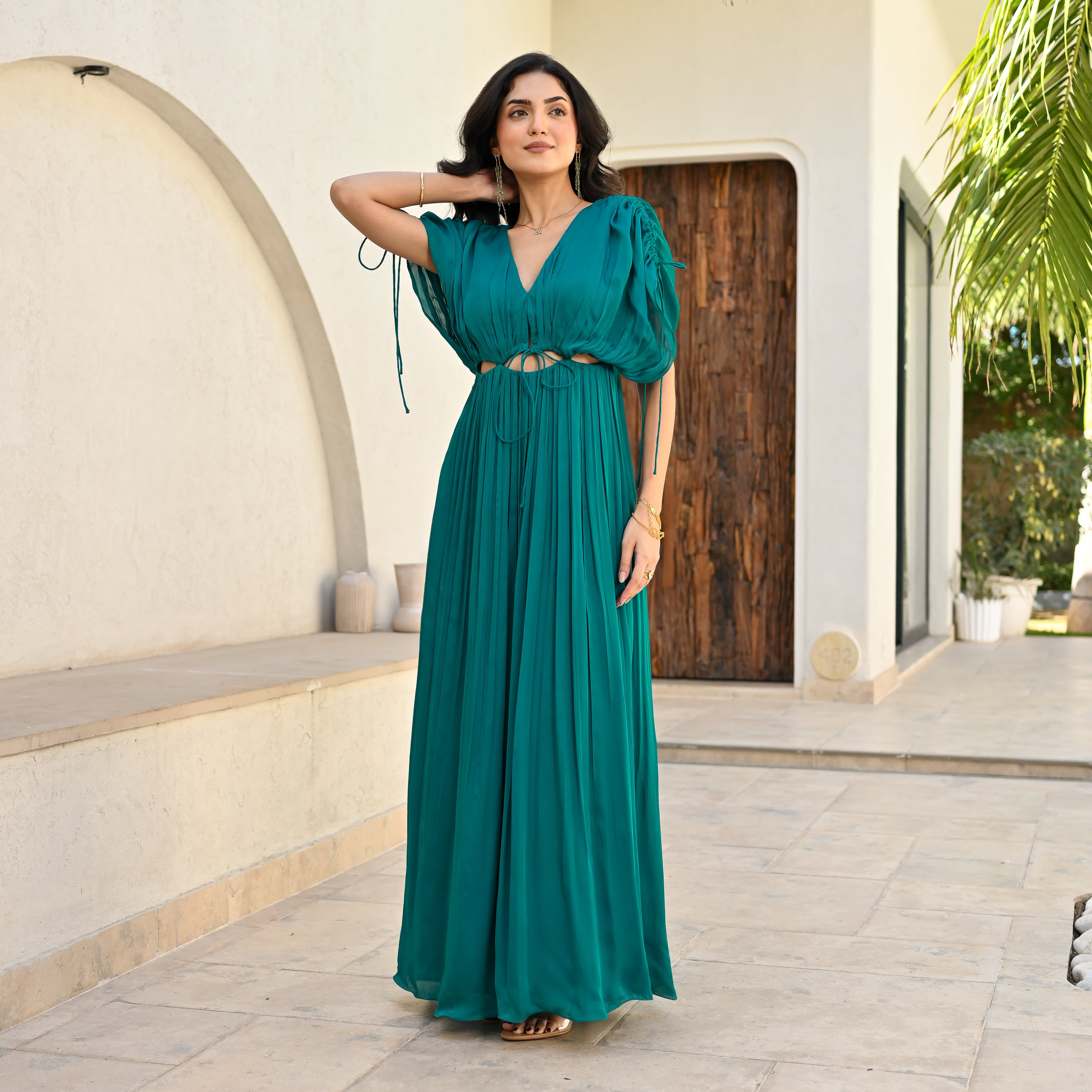 Tranquil Teal Long Dress