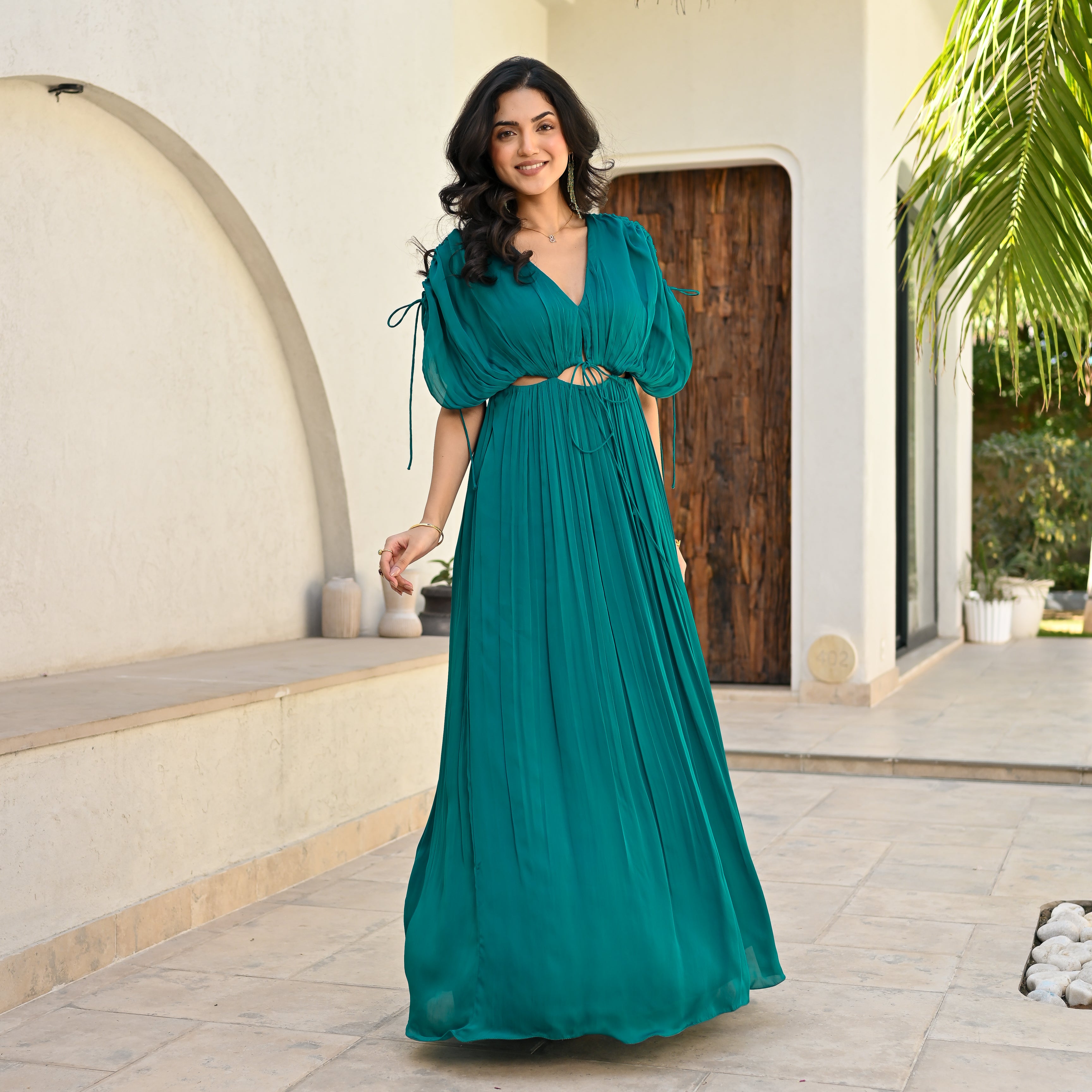 Tranquil Teal Long Dress