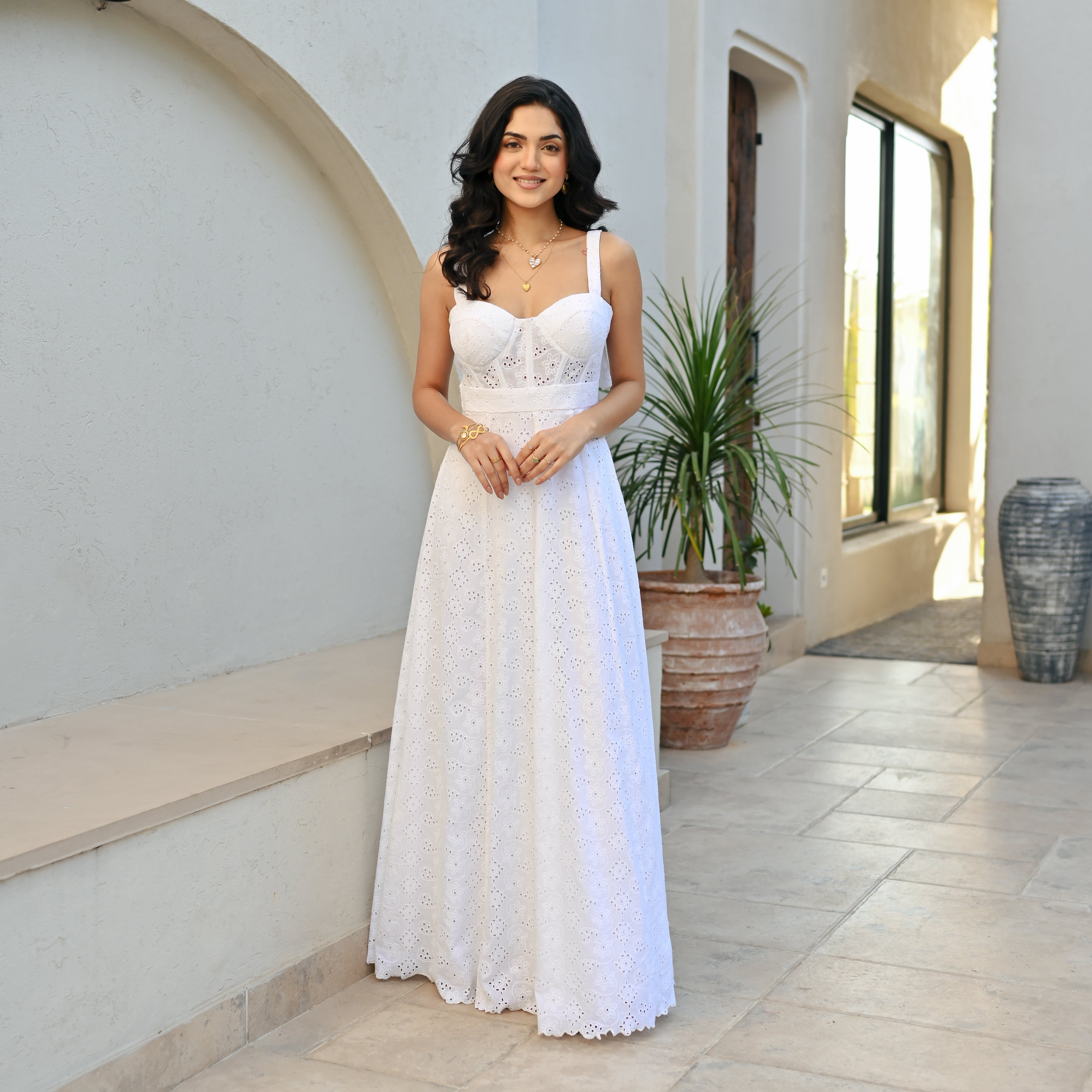 Freesia Flow Long Dress