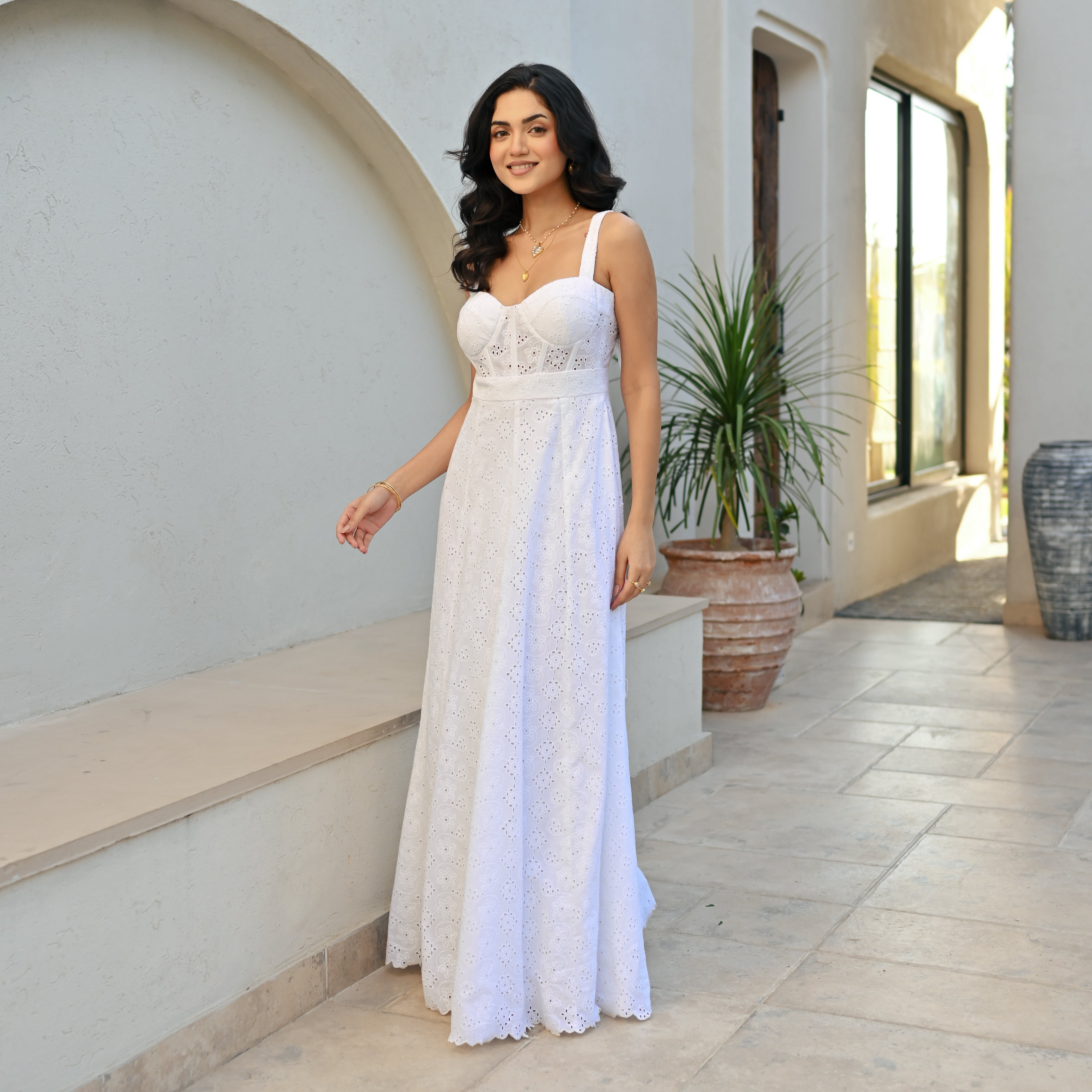 Freesia Flow Long Dress