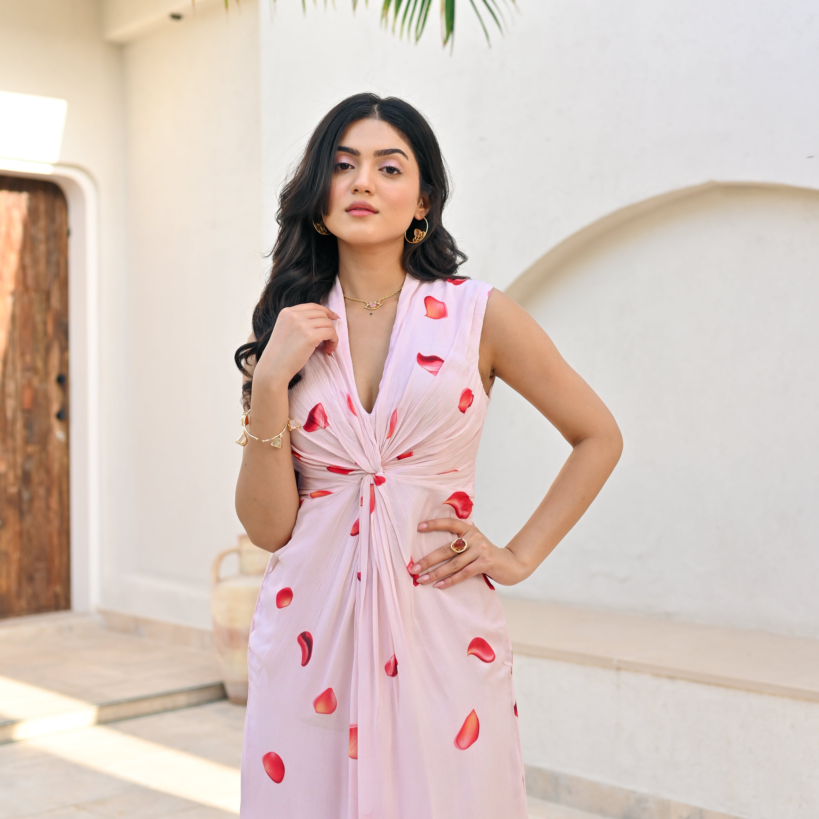 Roseland Pink Long Dress