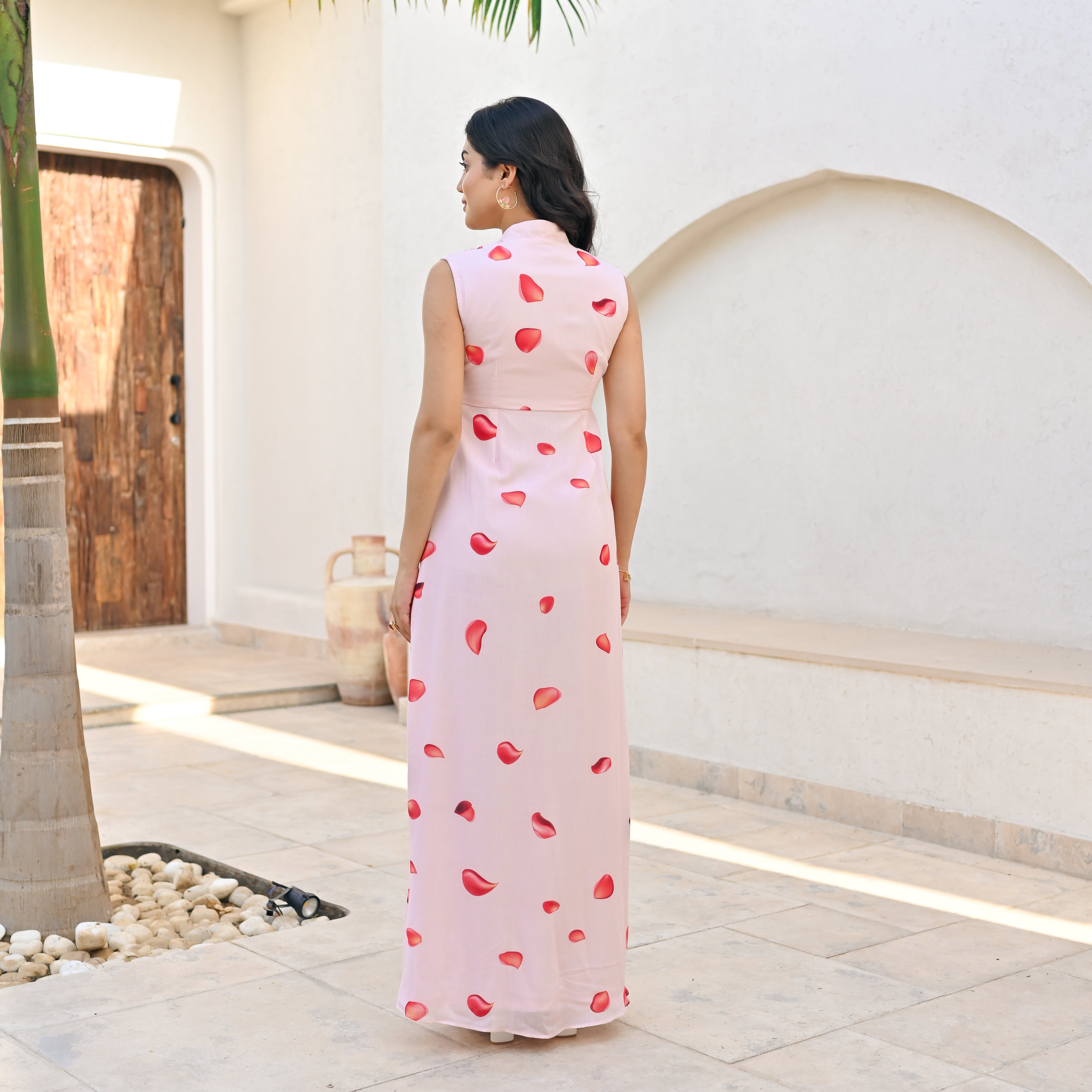 Roseland Pink Long Dress