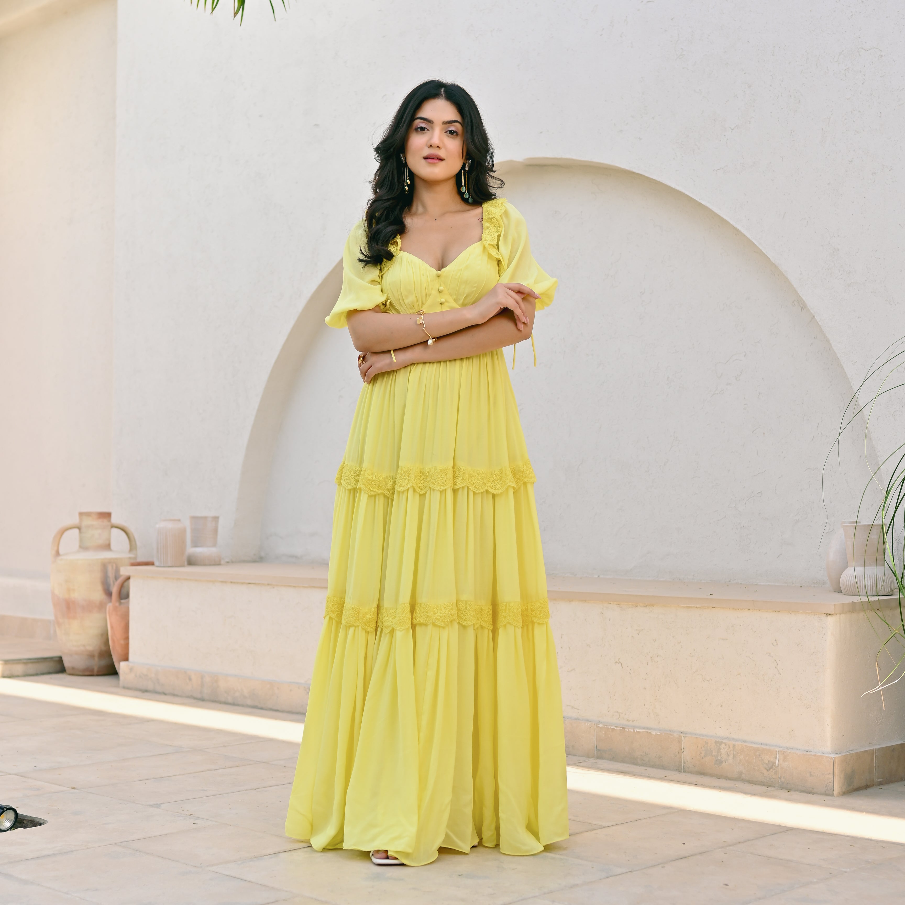 Canary Charm Long Dress