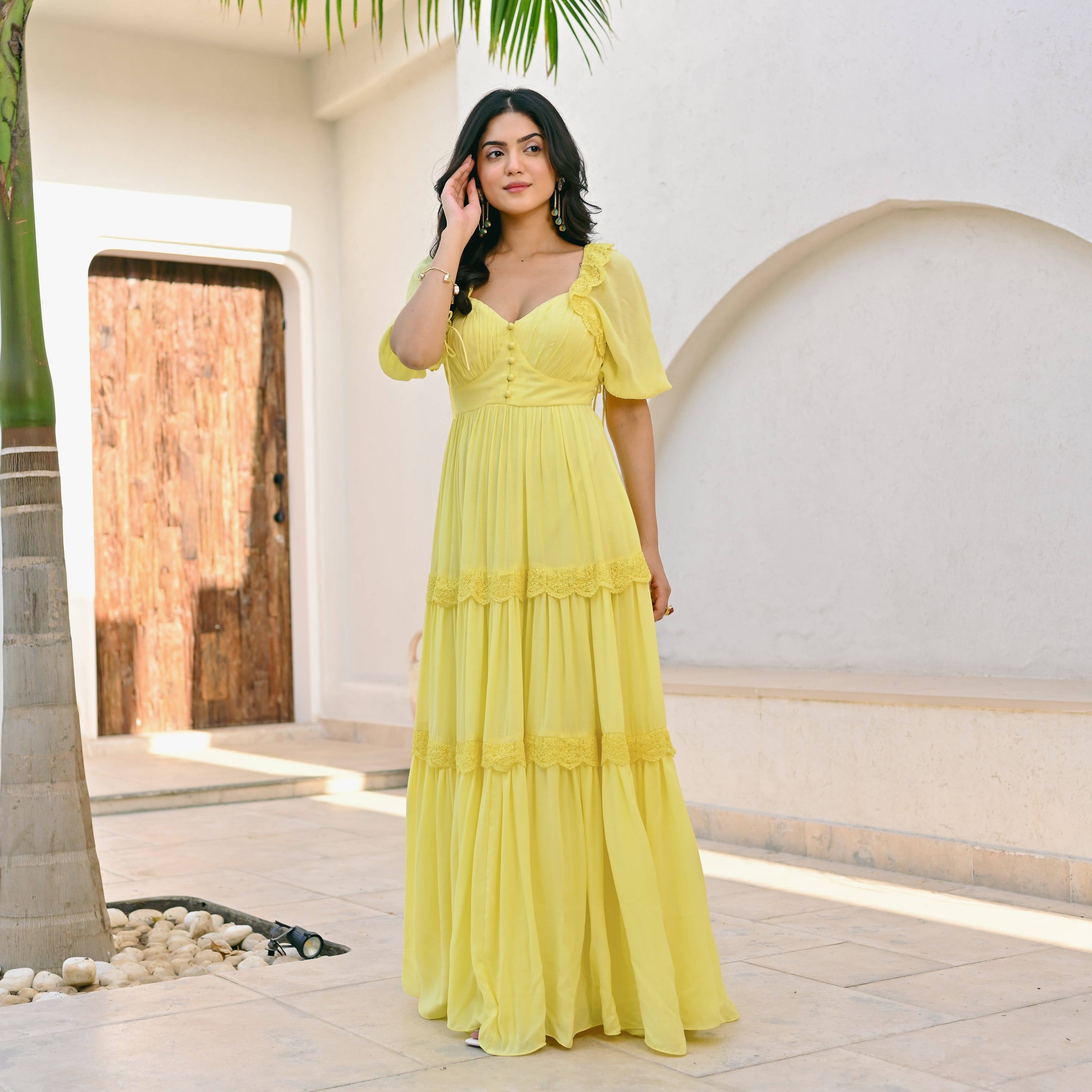 Canary Charm Long Dress