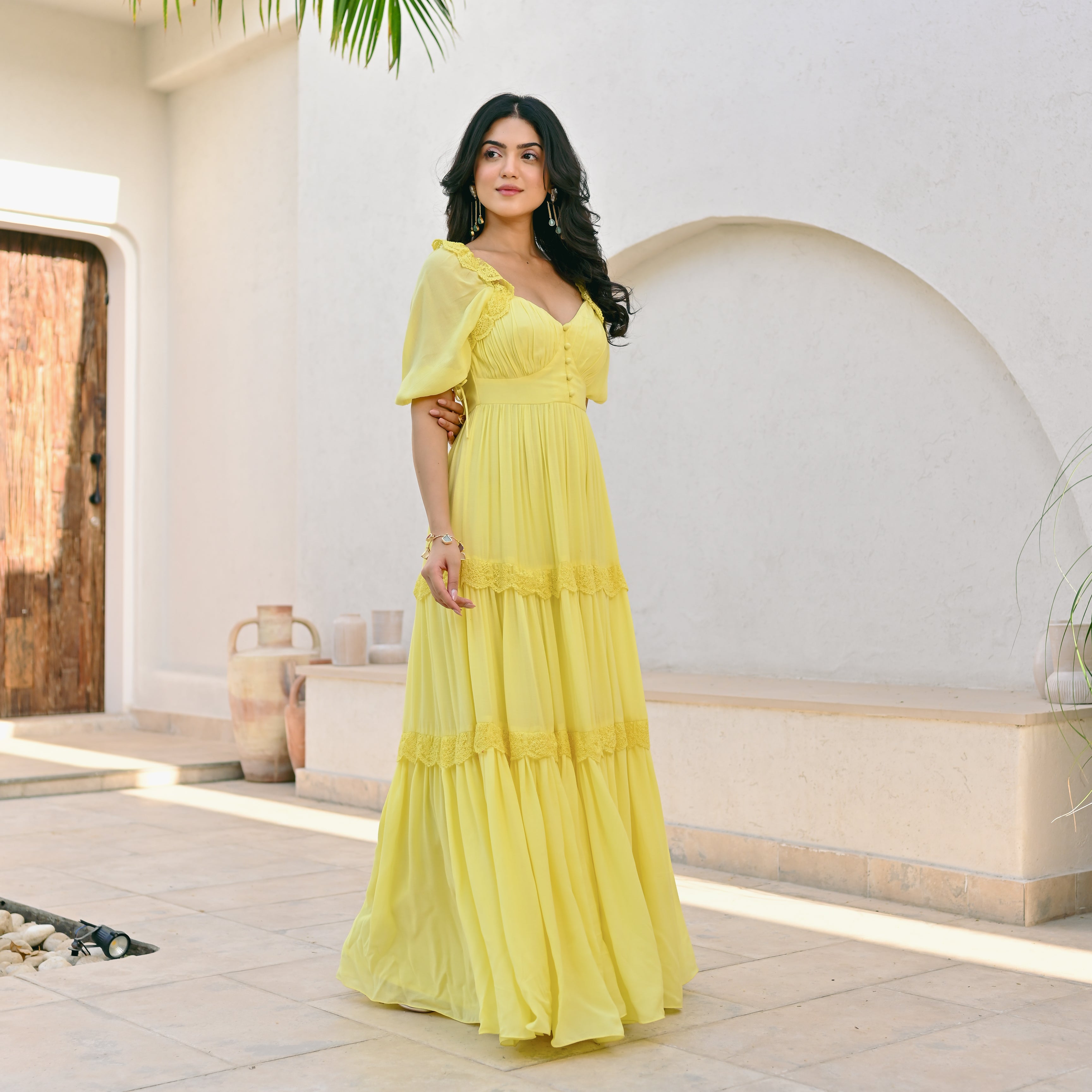 Canary Charm Long Dress