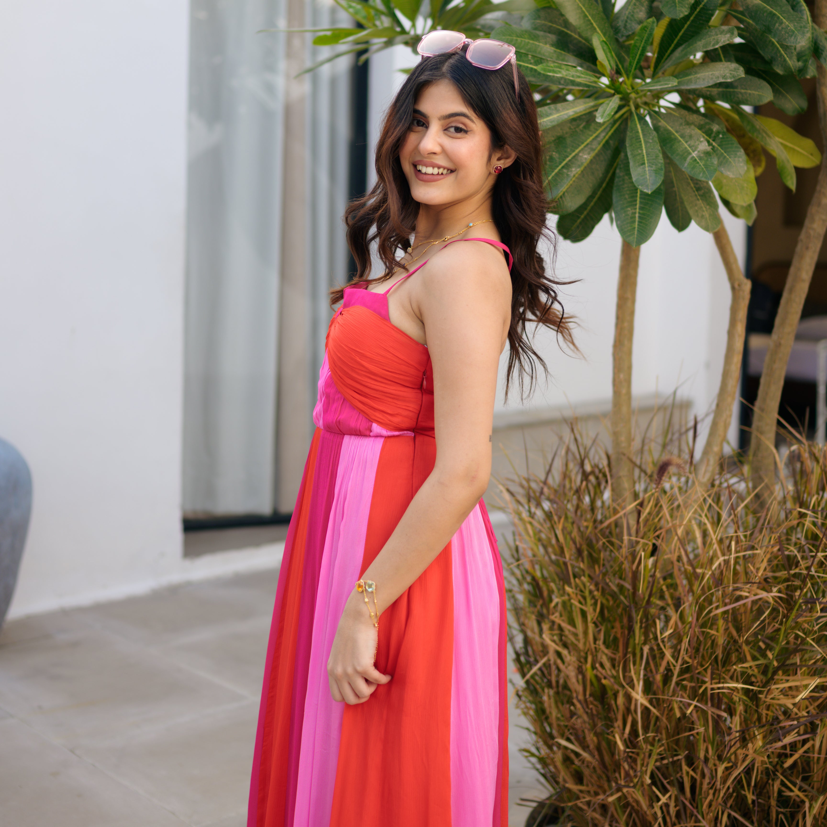 RoseFlair Pink Long Dress