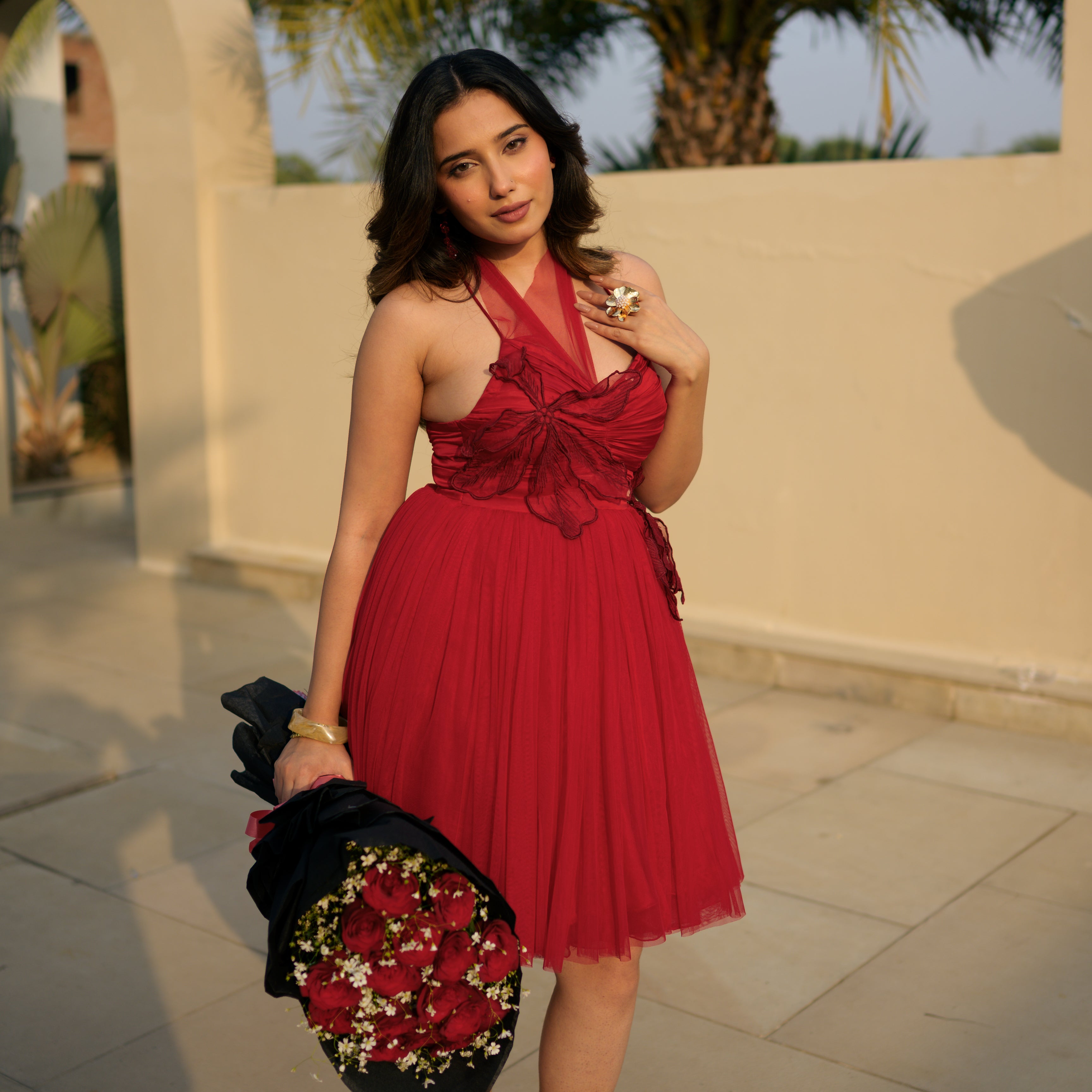 Petal Kiss Short Dress