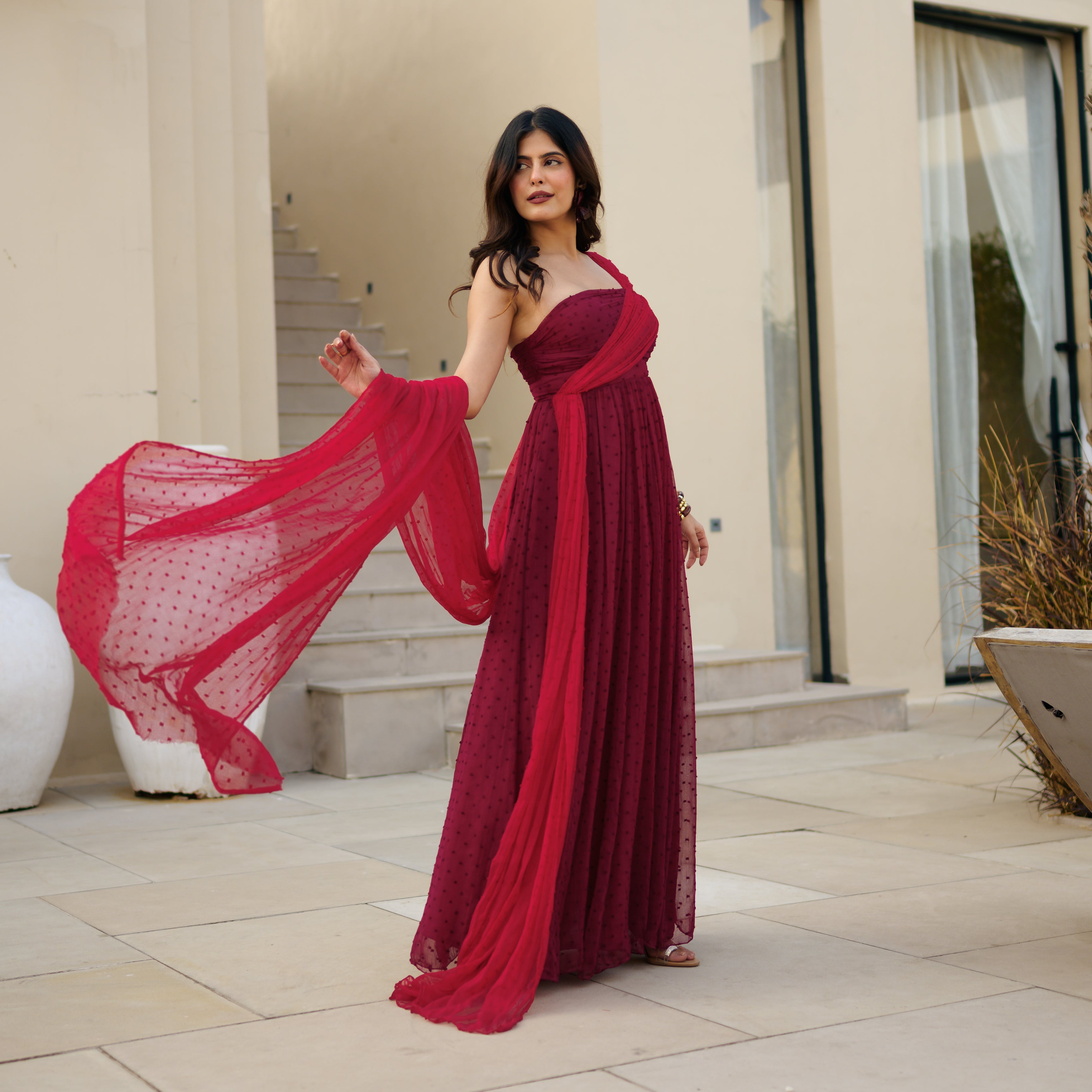 Eira Red Long Dress