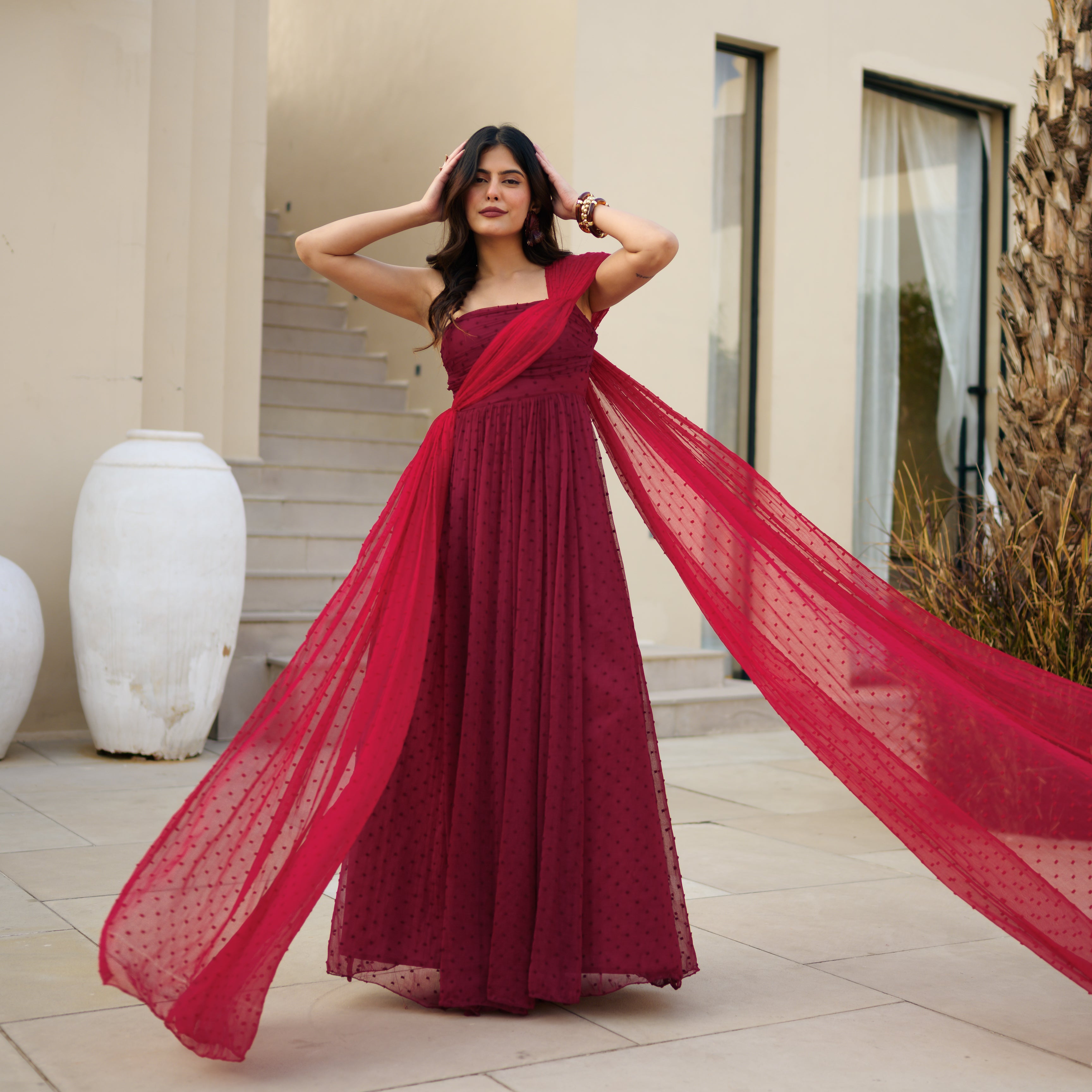 Eira Red Long Dress