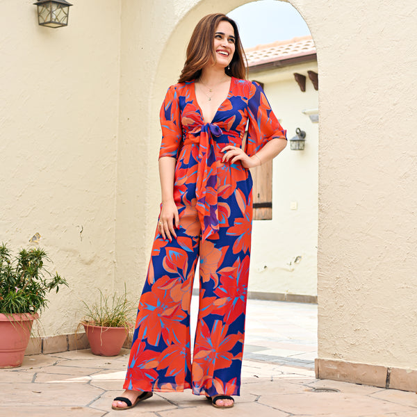 Tropicana Knotted Jumpsuit