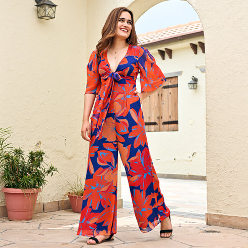 Tropicana Knotted Jumpsuit