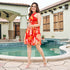Floret Romance Backless Dress