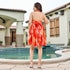 Floret Romance Backless Dress