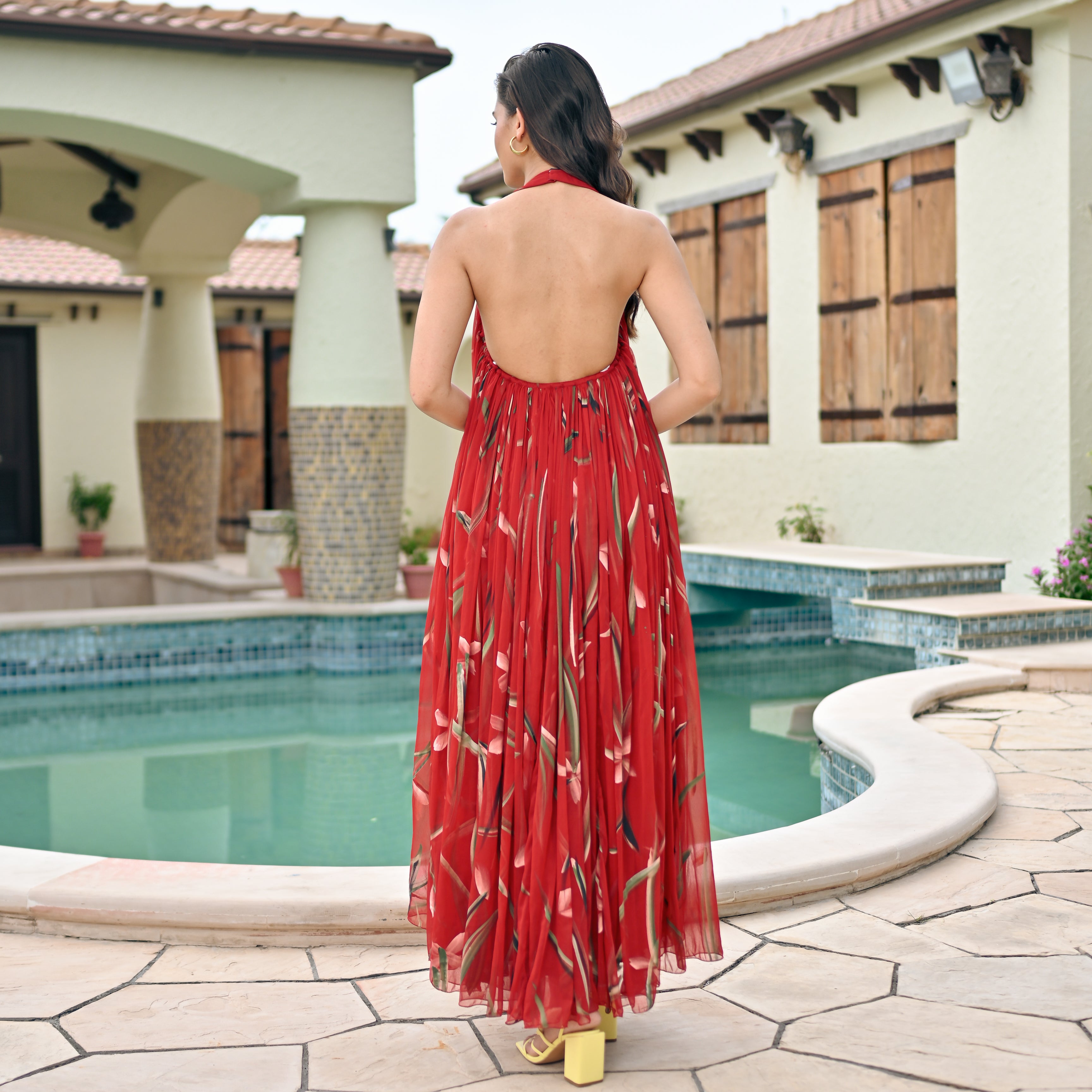 Scattered Potpourri Long Dress