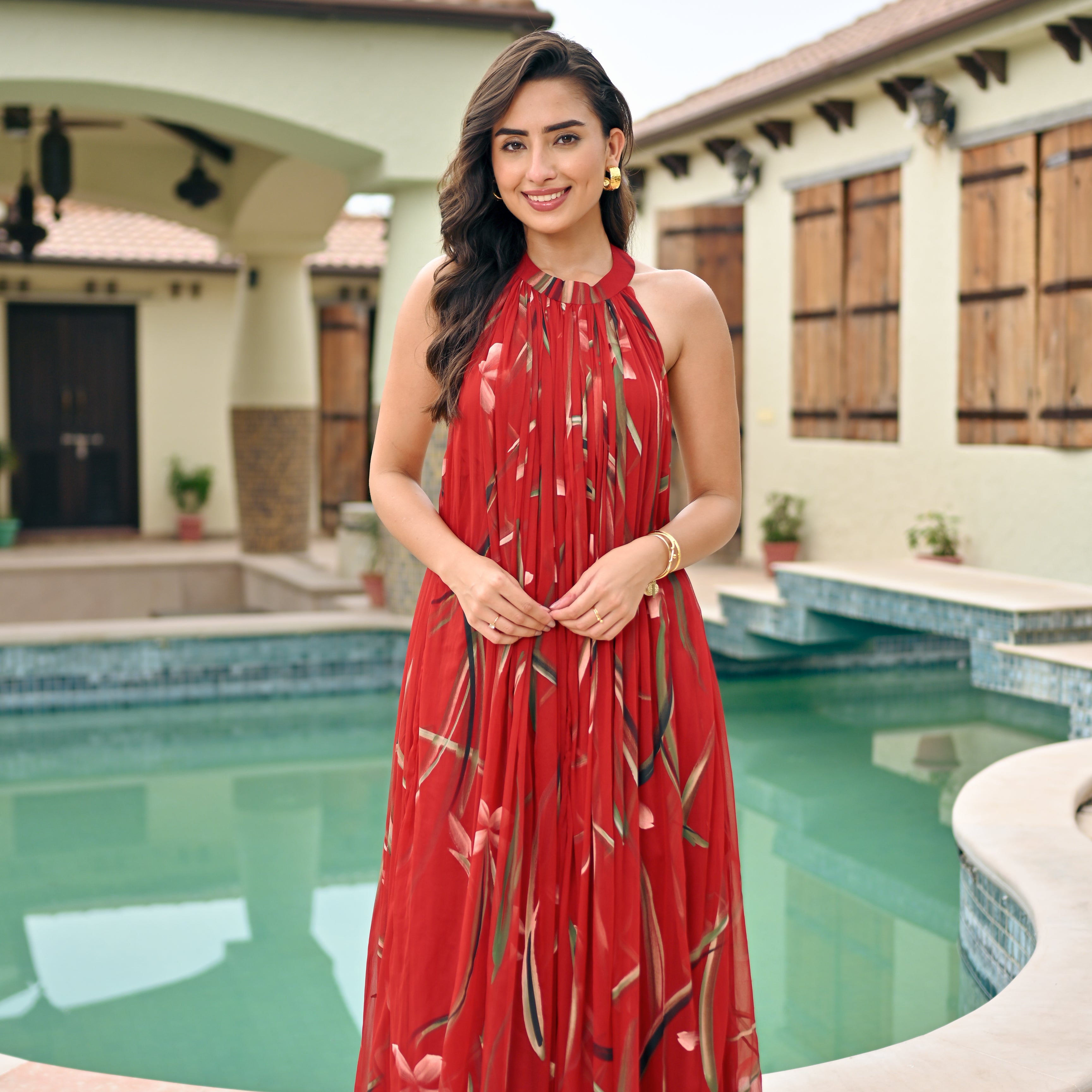 Scattered Potpourri Long Dress