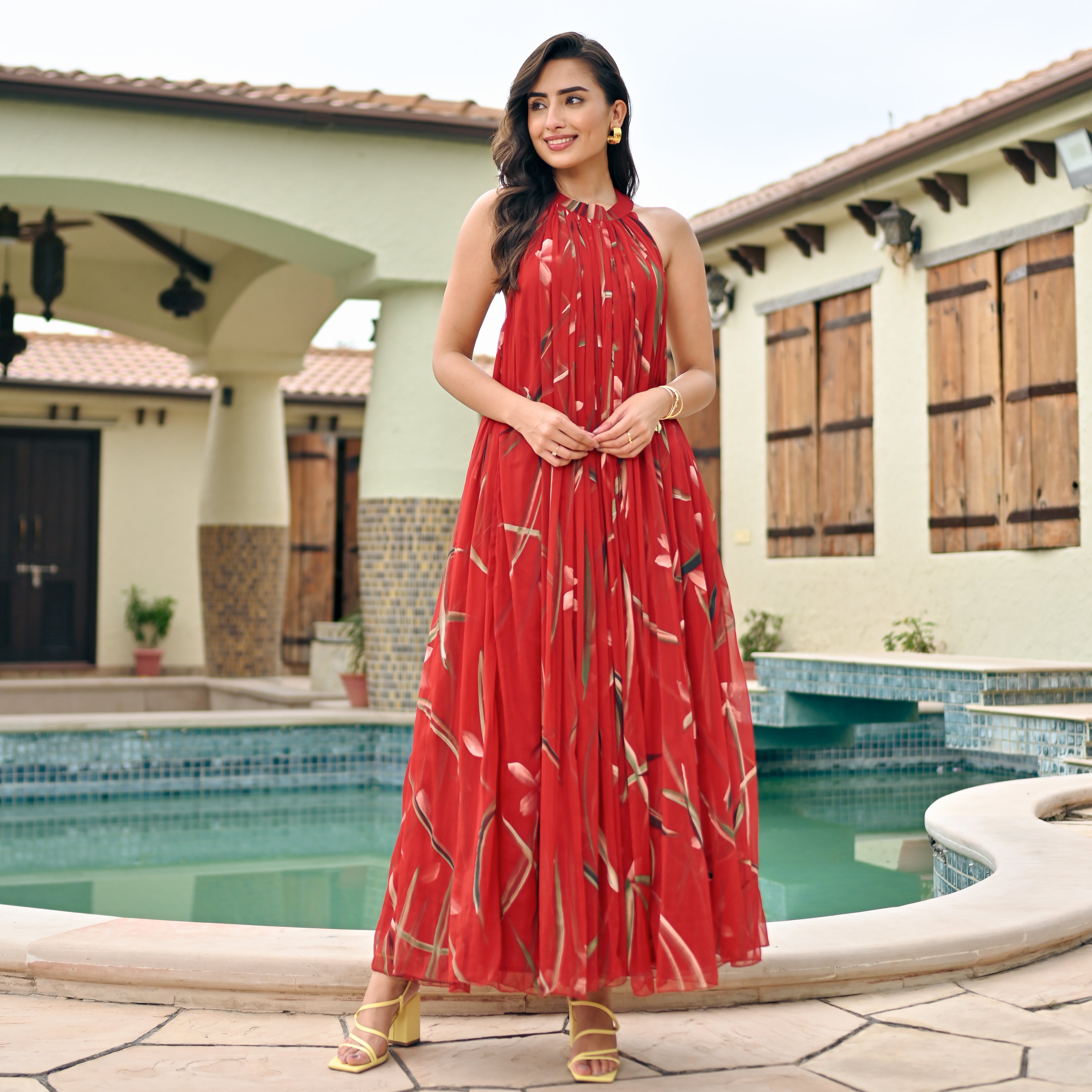 Scattered Potpourri Long Dress