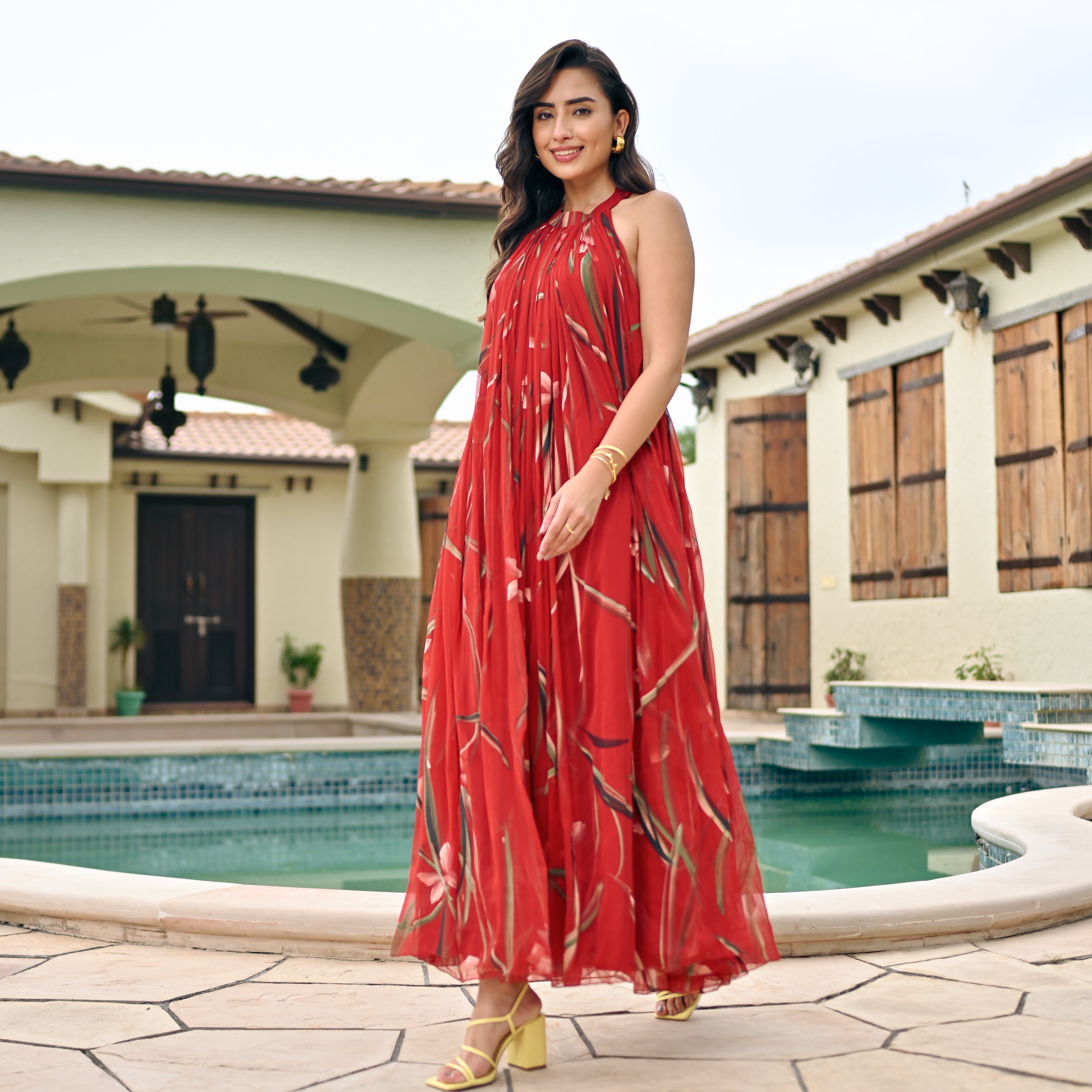 Scattered Potpourri Long Dress