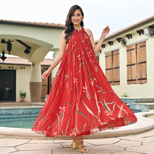 Scattered Potpourri Long Dress