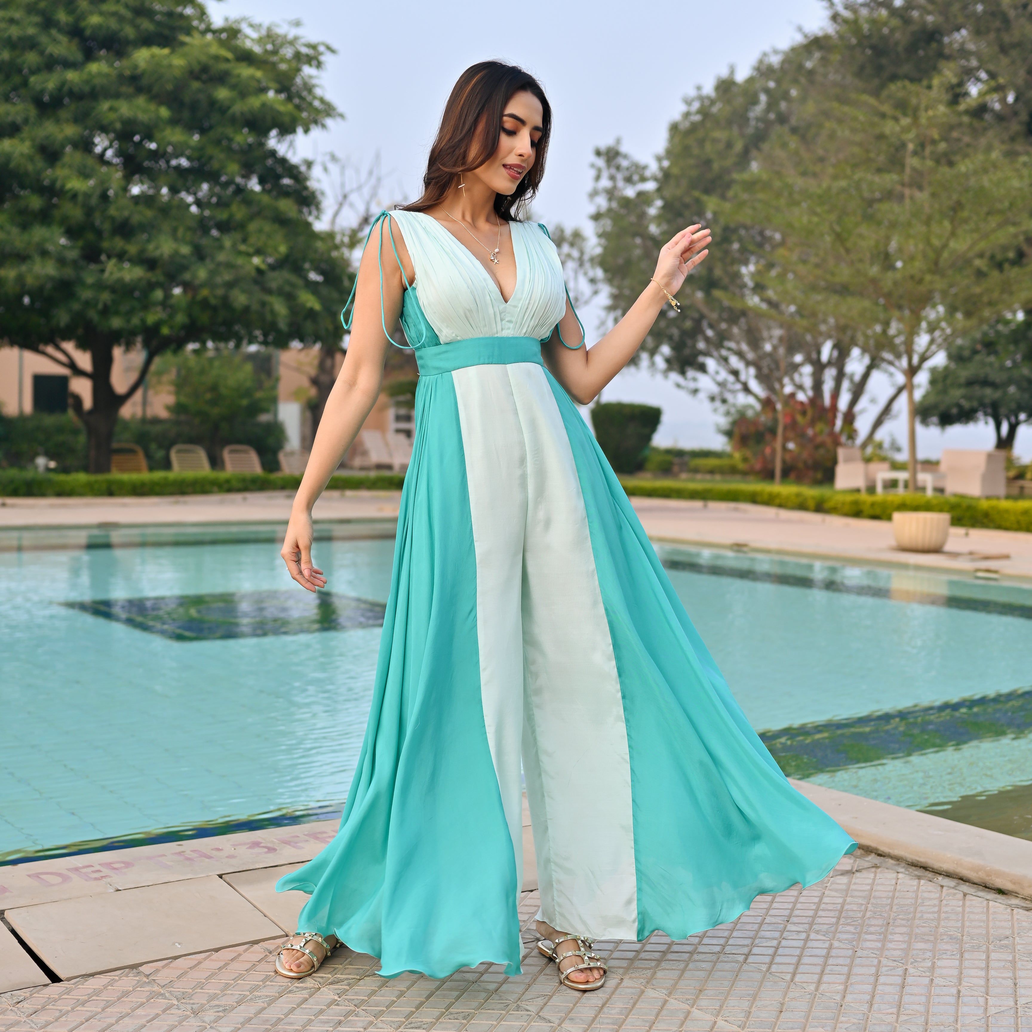 pool party dress for indian wedding Indian Outfit Pool Party