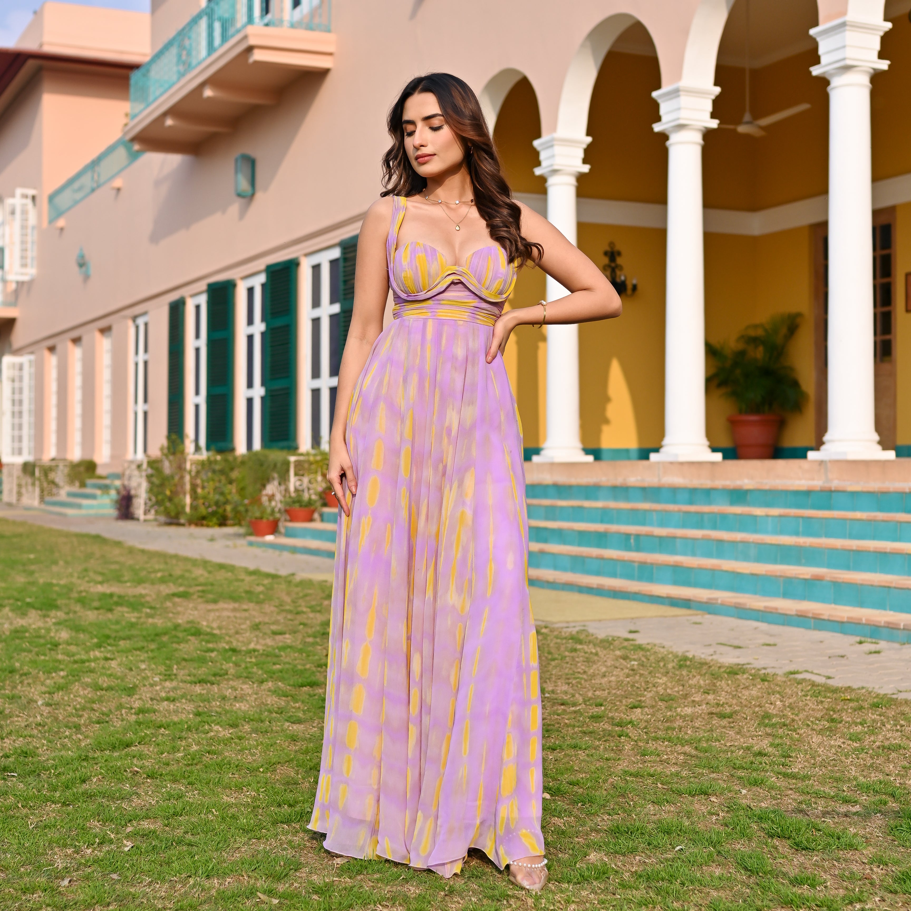 Painted Skies Ball Dress