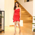Fiery Red Short Dress