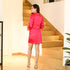 Raspberry Sorbet Satin Dress
