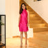 Hot Pink Glow Satin Dress