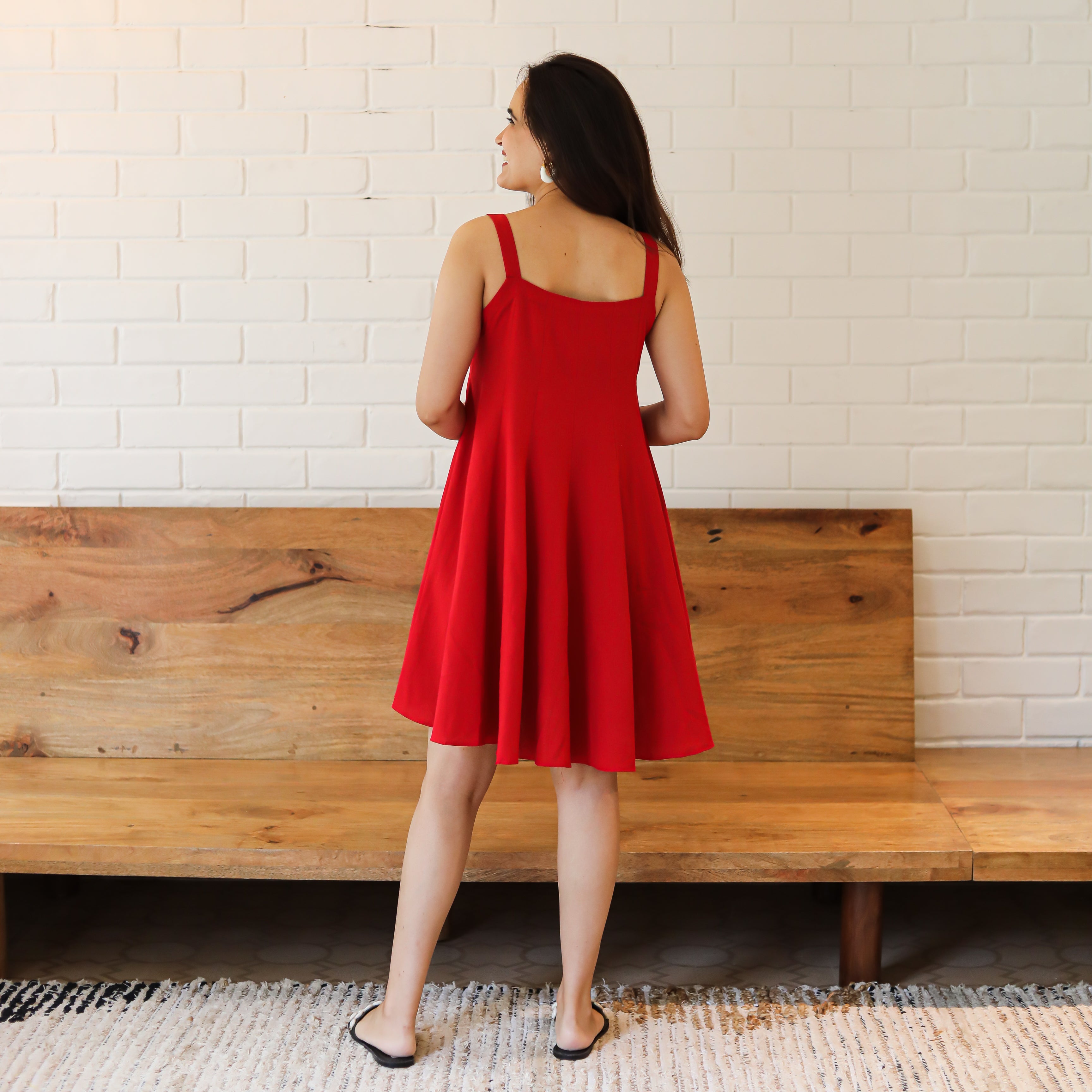 Valentino Long Sleeves Silkgazar Gown in Tomato Red  UFO No More
