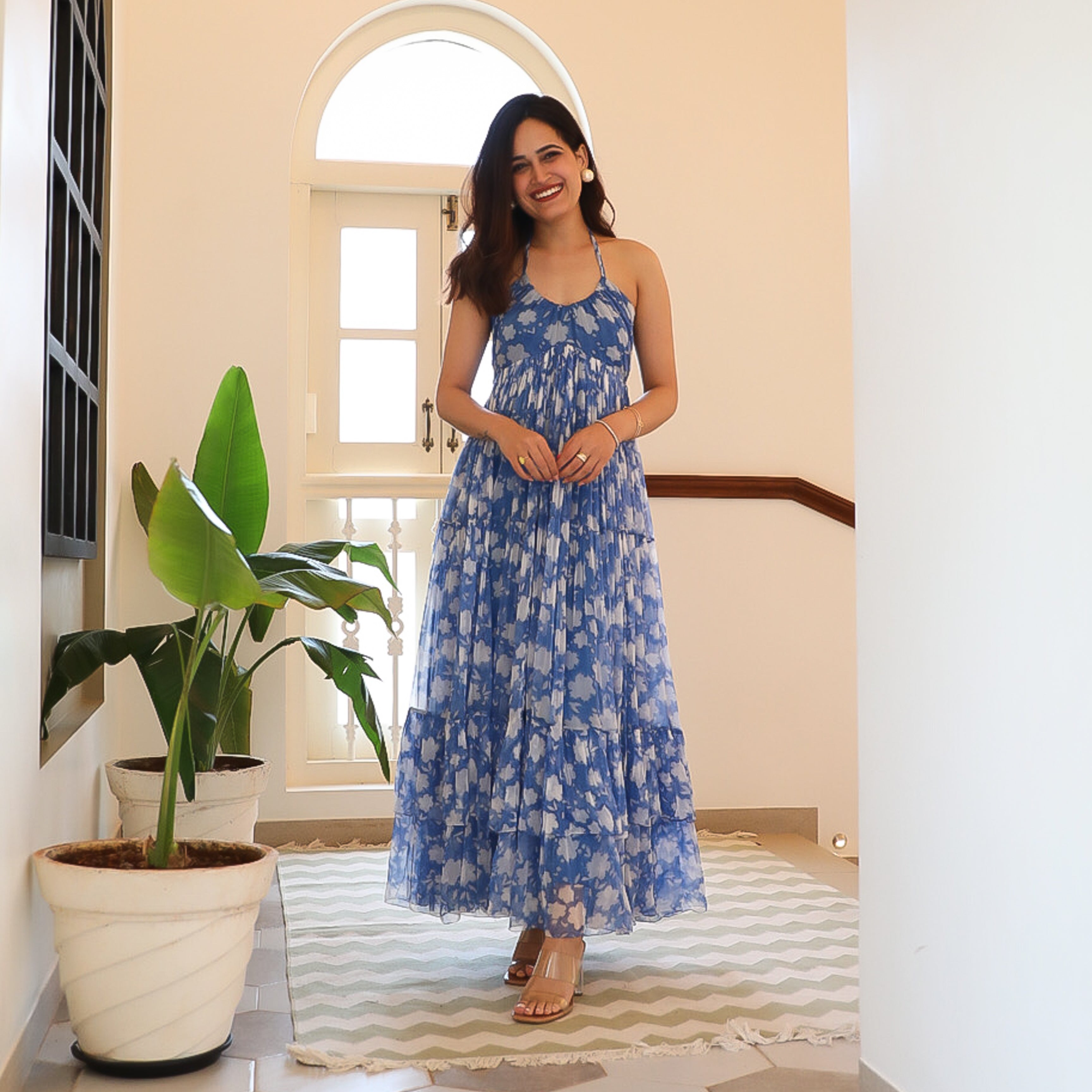 Royal Blue Backless Dress