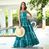 Tiered Teal Tie-Dye Dress