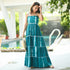 Tiered Teal Tie-Dye Dress