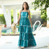 Tiered Teal Tie-Dye Dress