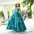 Tiered Teal Tie-Dye Dress
