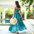 Tiered Teal Tie-Dye Dress
