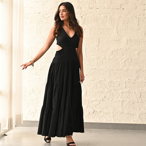 Grease Backless Long Dress