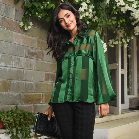 Green Stripes Shirt