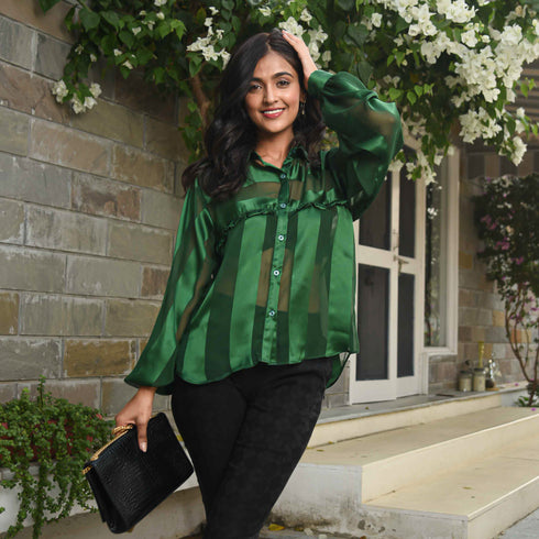 Green Stripes Shirt