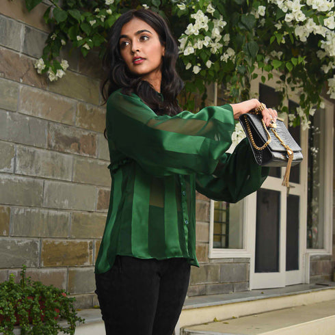 Green Stripes Shirt