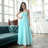 Cadet blue backless Dress