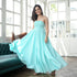 Cadet blue backless Dress