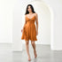 Mocha Brown Georgette Dress