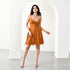 Mocha Brown Georgette Dress