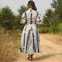 Castor Chiffon Handpainted Dress