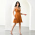Mocha Brown Georgette Dress